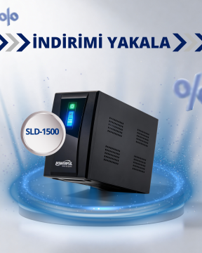 Powerful SLD-1500 1500VA 900W 2*12V 9Ah Akülü Line Interactive UPS Kesintisiz Güç Kaynağı