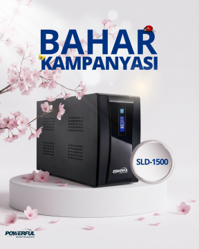Powerful SLD-1500 1500VA 900W 2*12V 9Ah Akülü Line Interactive UPS Kesintisiz Güç Kaynağı