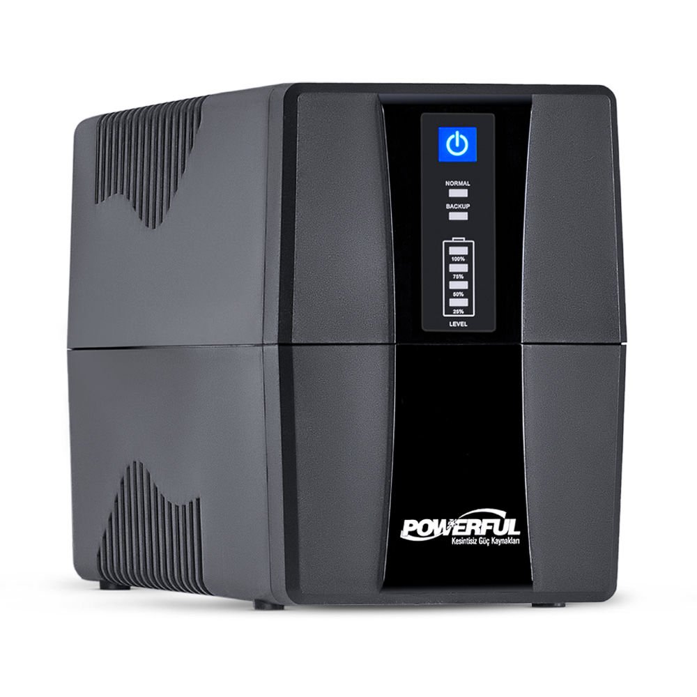 Powerful SLE-850 800VA 480W 1*12V 7,5 Ah Akülü Line Interactive UPS Kesintisiz Güç Kaynağı