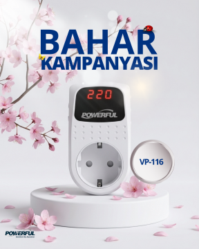 Powerful VP-116 3500W Tekli Gerilim Koruma Prizi