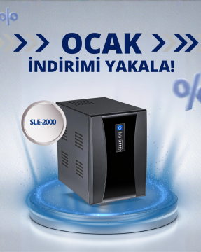 Powerful SLE-2000 2000VA 1200W 2*12V 9Ah Akülü Line Interactive UPS Kesintisiz Güç Kaynağı