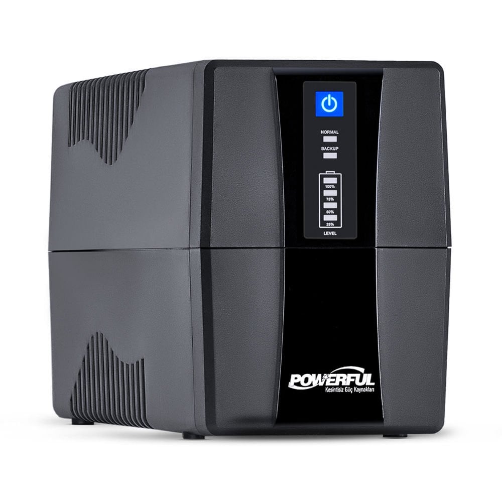 Powerful SLE-650 650VA 360W 1*12V 7Ah Akülü Line Interactive UPS Kesintisiz Güç Kaynağı