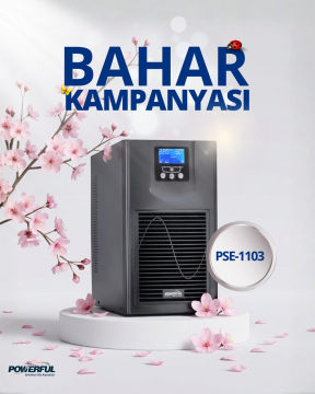 Powerful PSE-1103 3000 VA 3 KVA  Online UPS Kesintisiz Güç Kaynağı 6*12V 7Ah Akülü Akülü