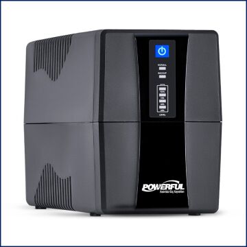 Powerful SLE-650 650VA 600VA 1*12V 7Ah Akülü Line Intreractive UPS Kesintisiz Güç Kaynağı ( OUTLET )